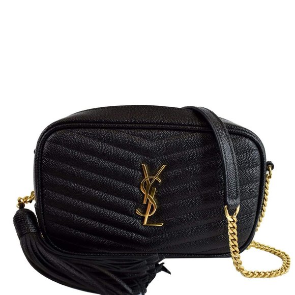 YVES SAINT LAURENT Mini Lou Grain De Poudre Black